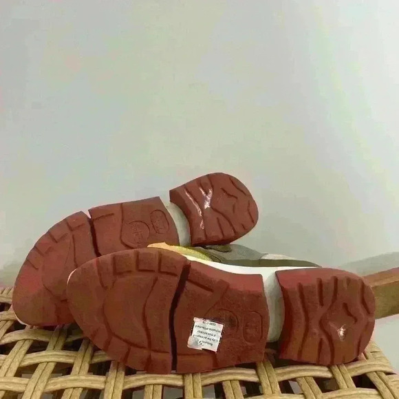 Chloé Sonnie Color Block Leather made in Italy Sneakers Olive green 36 luxury - Picture 12 of 14